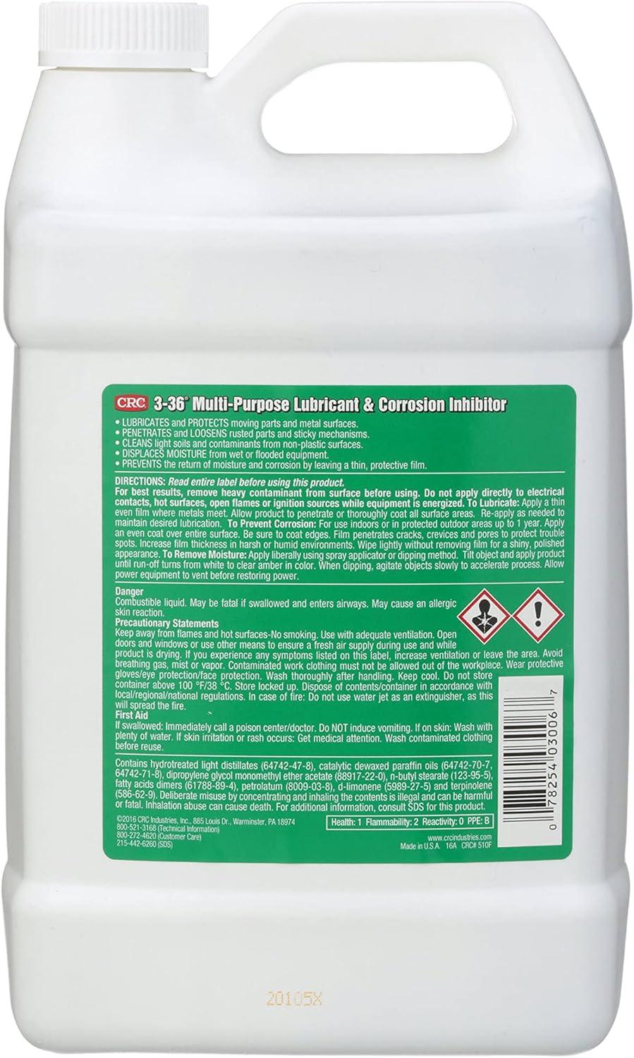image:imageCRC 336 Multipurpose Lubricant amp Corrosion Inhibitor 03005 11 Wt Oz Corrosion Protectant Spray w Petroleum Base for Metal Equipment1 Pack