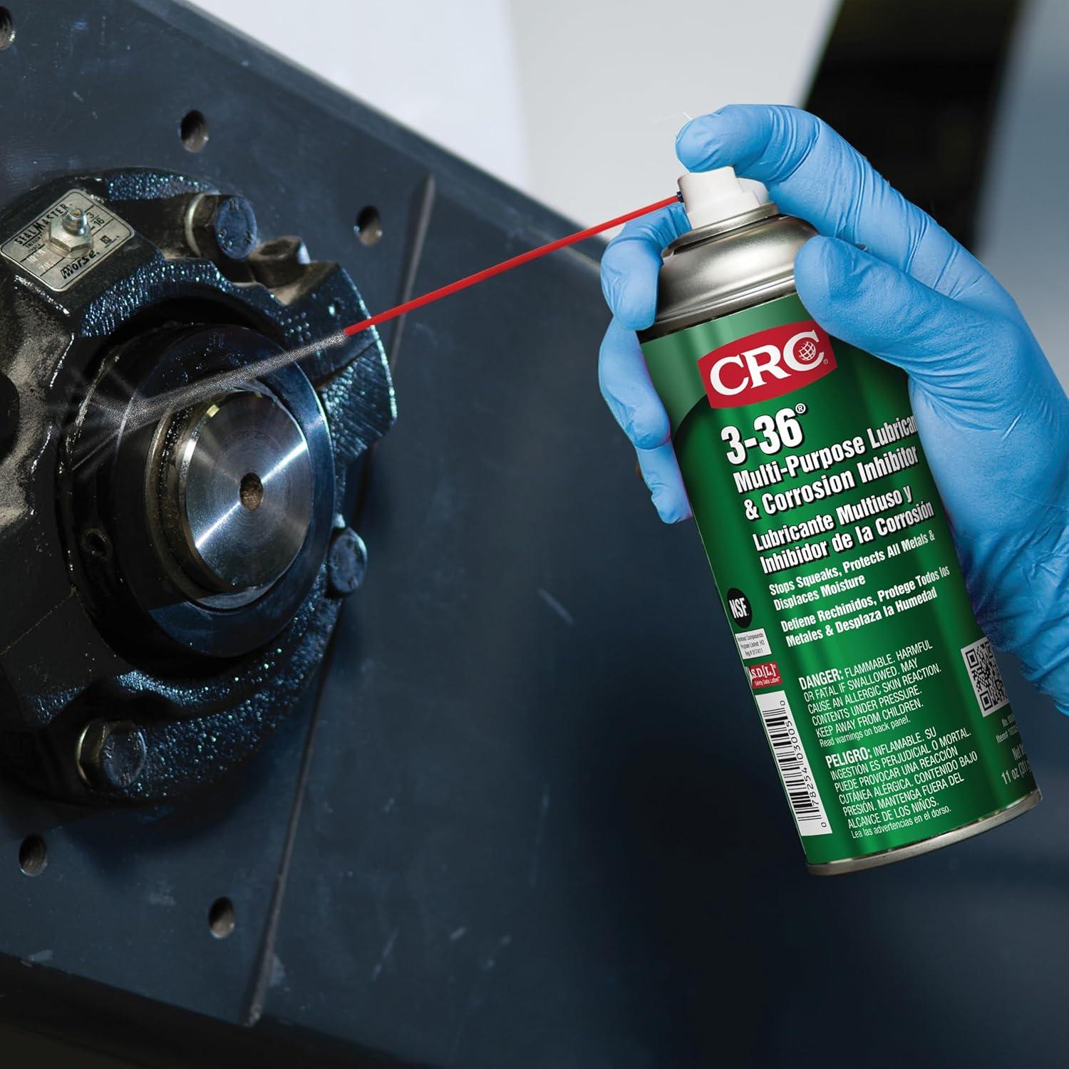 image:imageCRC 336 Multipurpose Lubricant amp Corrosion Inhibitor 03005 11 Wt Oz Corrosion Protectant Spray w Petroleum Base for Metal Equipment1 Pack