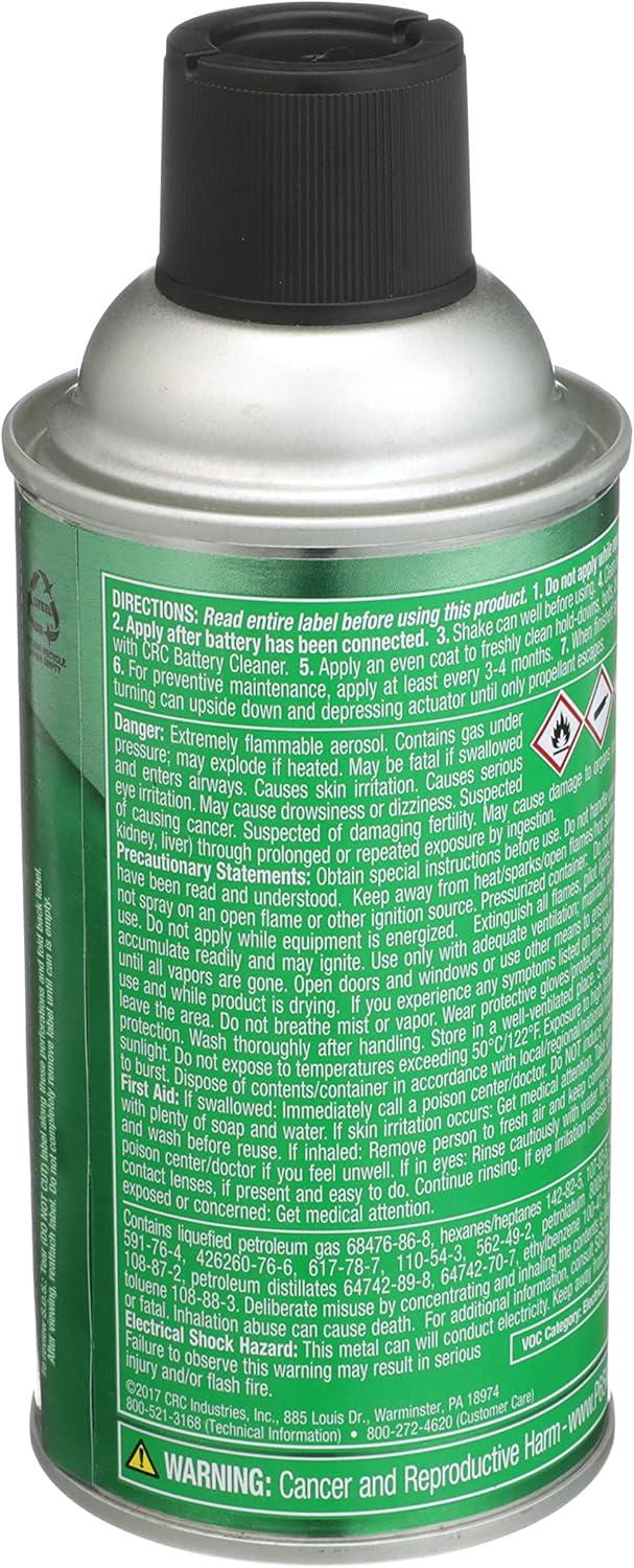 image:imageCRC Battery Terminal Protector 75 Wt Oz LeadFree Enhances Battery Life Prevents CorrosionRelated Leakage Aerosol Spray1 Pack