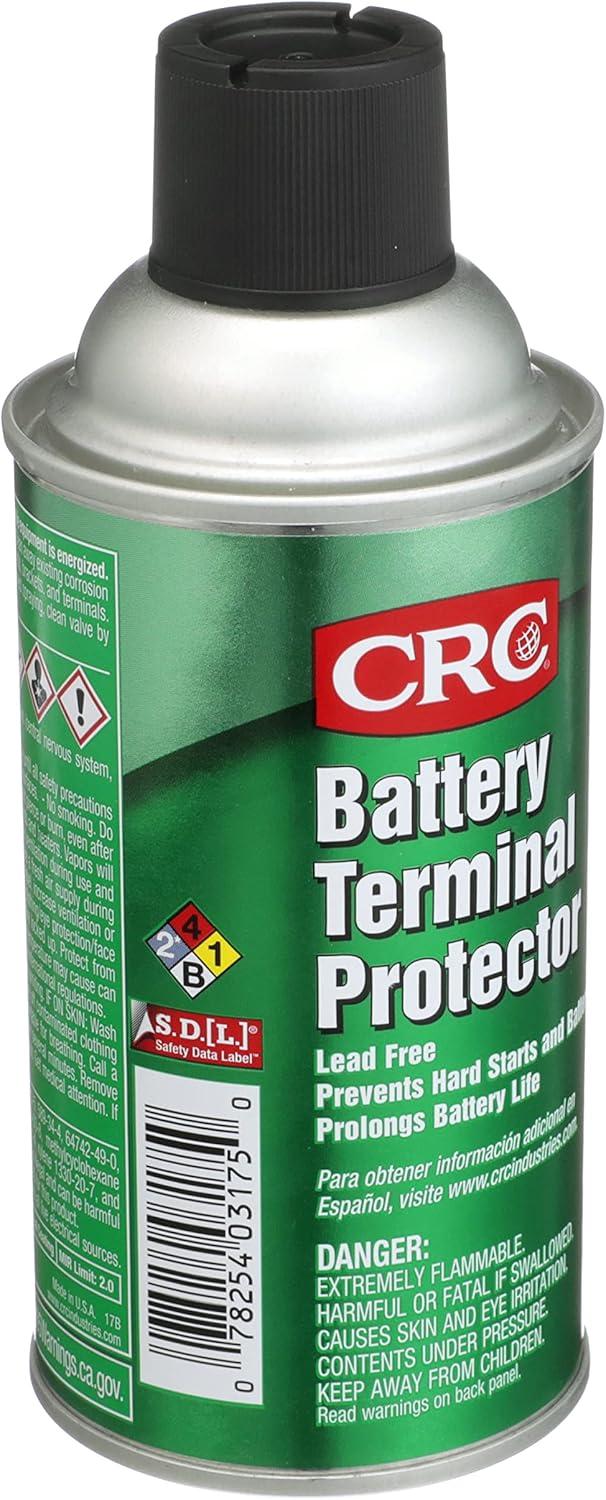 image:imageCRC Battery Terminal Protector 75 Wt Oz LeadFree Enhances Battery Life Prevents CorrosionRelated Leakage Aerosol Spray1 Pack