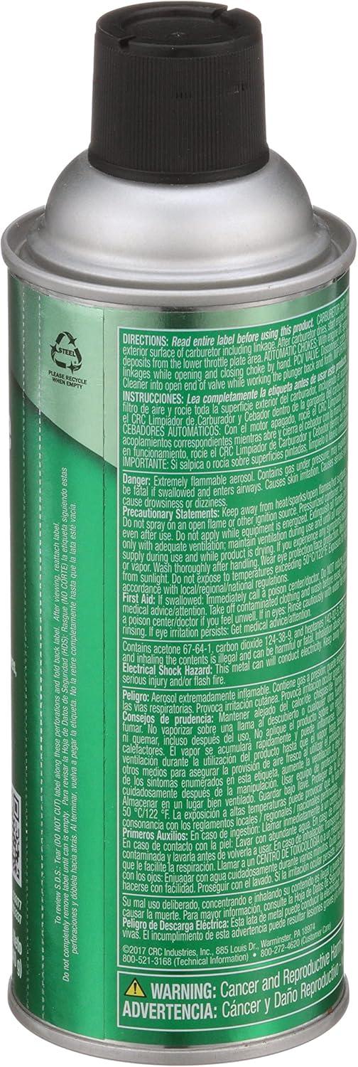 image:imageCRC Carb amp Choke Cleaner 03077 12 Wt Oz Aerosol HighPerformance Cleaner12 Oz