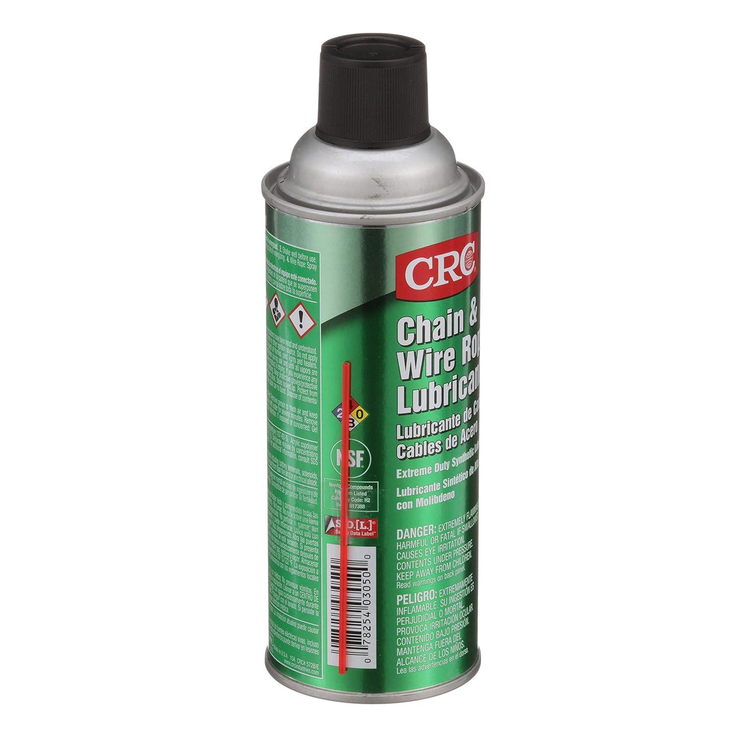 image:imageCRC Chain And Wire Rope Lubricant 10 Wt Oz Extreme Duty Synthetic Lubricant With Moly Aerosol Spray1 Pack
