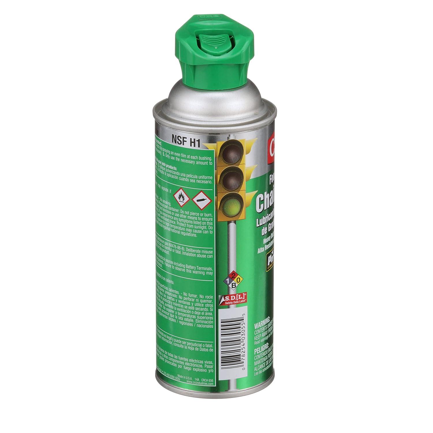 image:imageCRC Food Grade Chain Lube 03055 Pack of 12 12 Wt Oz Aerosol NSF H1 Gear Chain and Wire Lubricant1 Pack