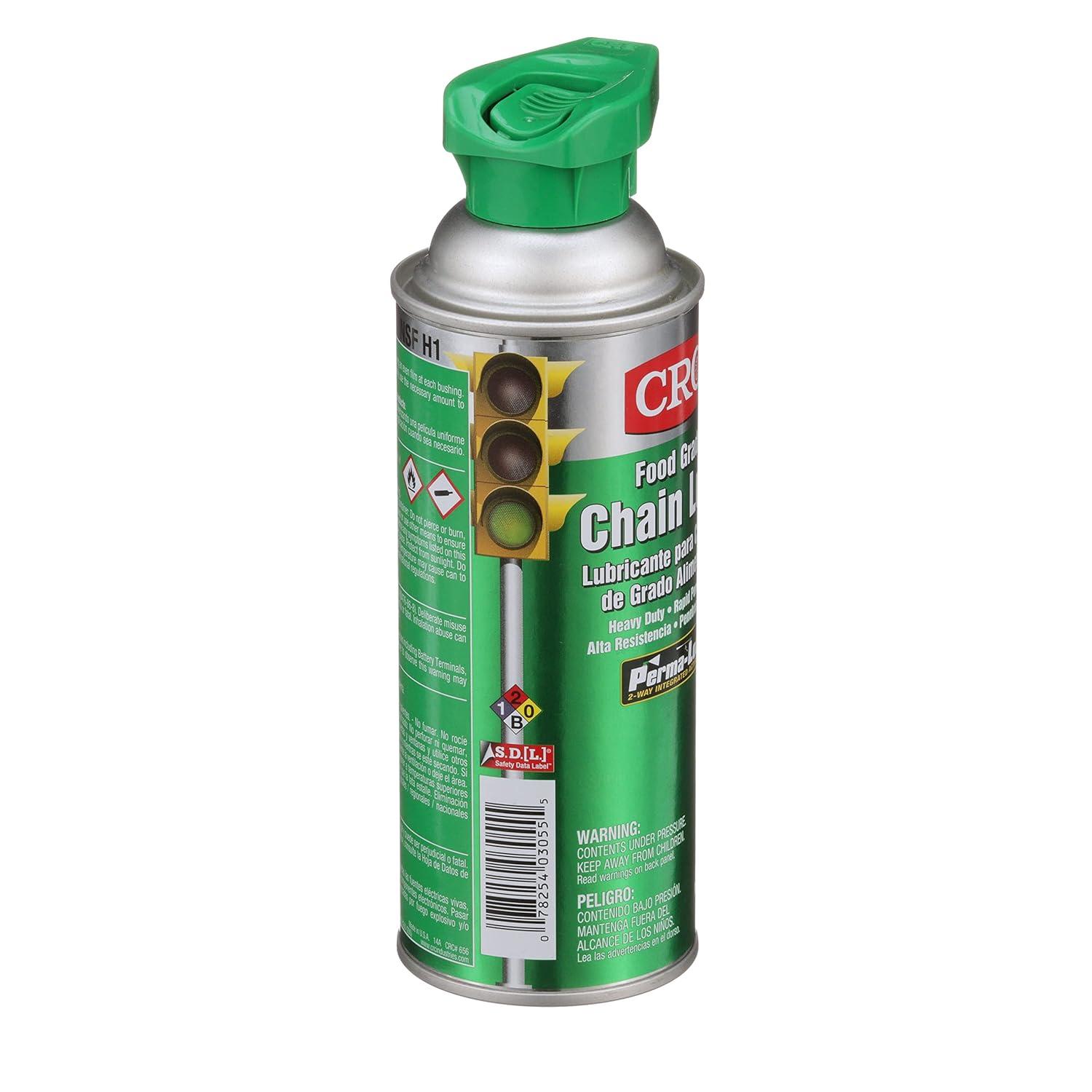 image:imageCRC Food Grade Chain Lube 03055 Pack of 12 12 Wt Oz Aerosol NSF H1 Gear Chain and Wire Lubricant1 Pack