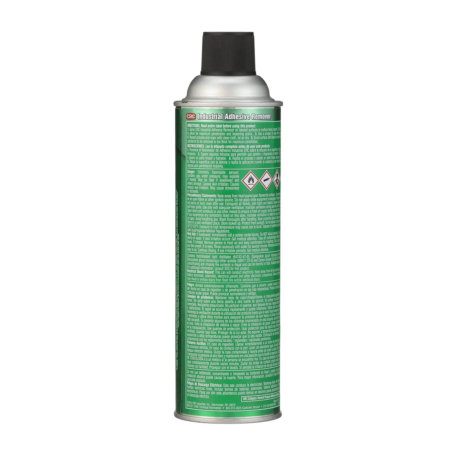 image:imageCRC Industrial Adhesive Remover 15 Wt Oz Low VOC Formula Quick Removal of Adhesives Aerosol Spray15 Oz