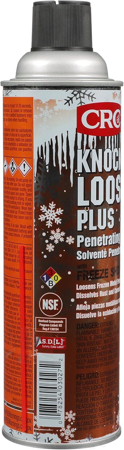 image:imageCRC Knocker Loose Plus Penetrating Solvent 03027 Reddish 115 WT Oz Industrial Grade Penetrating Solvent and Lubricant w Freeze Shock ActionAerosol
