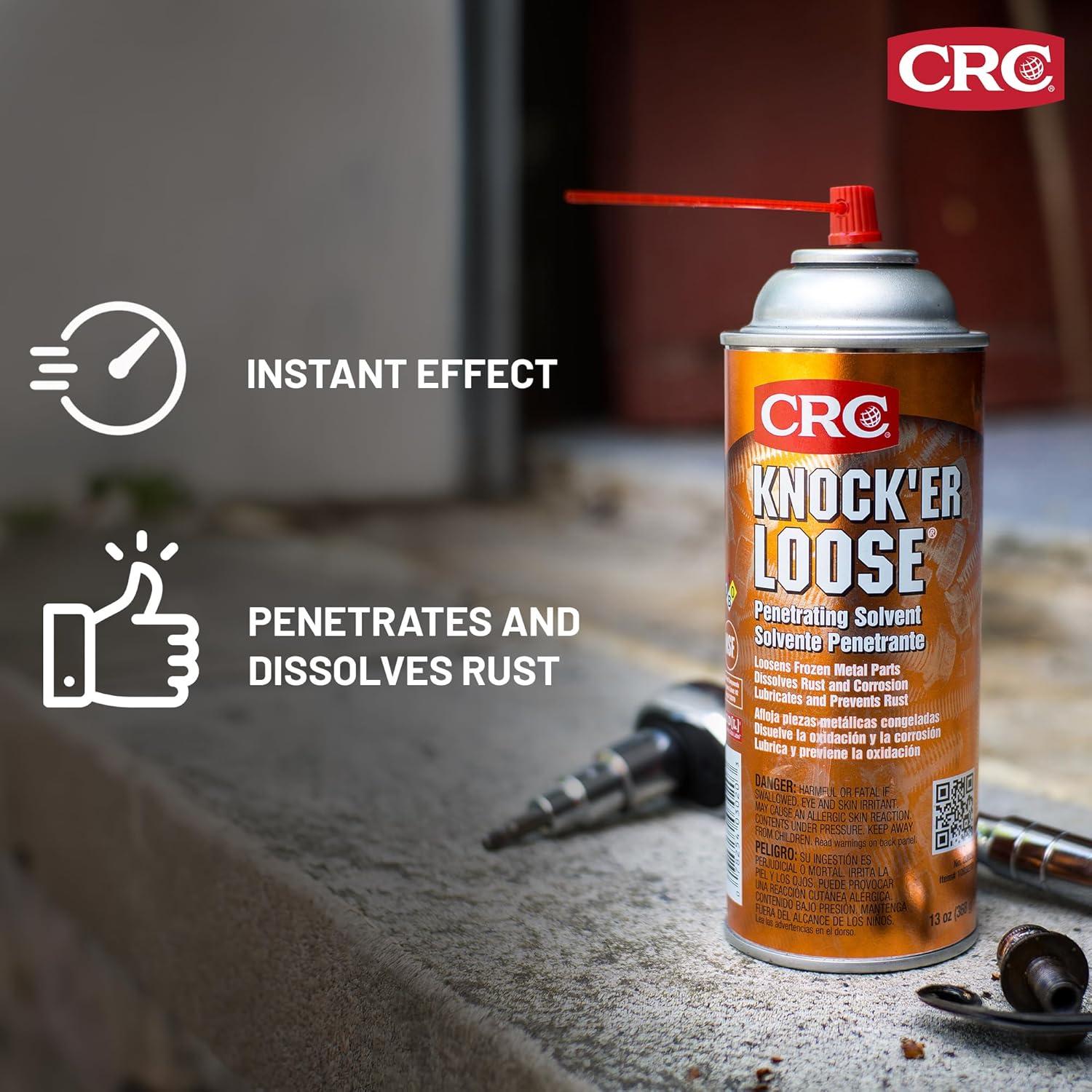 image:imageCRC Knocker Loose Plus Penetrating Solvent 03027 Reddish 115 WT Oz Industrial Grade Penetrating Solvent and Lubricant w Freeze Shock ActionAerosol Spray