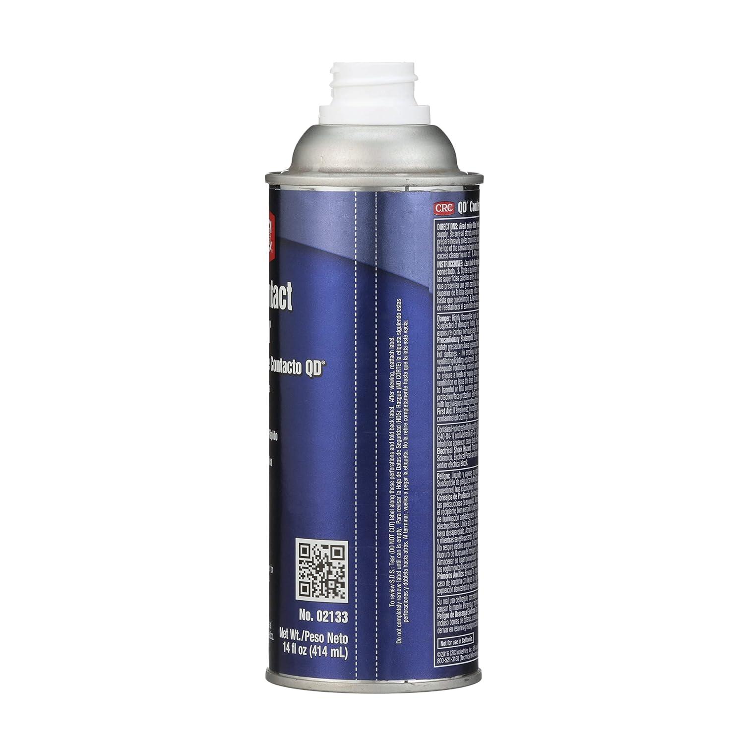 image:imageCRC QD Contact Cleaner 11 Wt Oz Industrial Strength Quick Drying No Residue PlasticSafe Electronics Cleaner Safe For Sensitive Electronics Aerosol Spray14 Oz