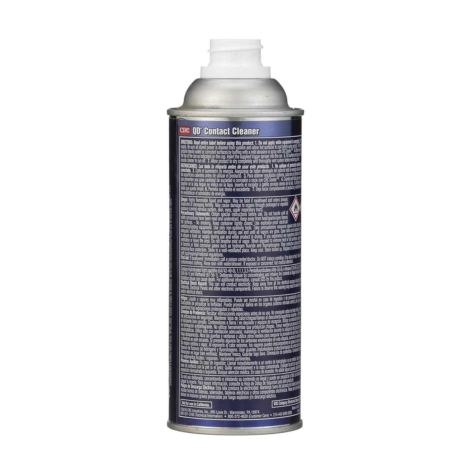 image:imageCRC QD Contact Cleaner 11 Wt Oz Industrial Strength Quick Drying No Residue PlasticSafe Electronics Cleaner Safe For Sensitive Electronics Aerosol Spray14 Oz