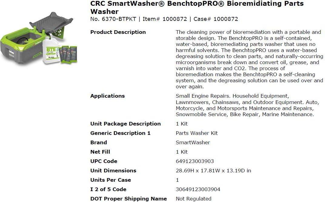 image:imageCRC SmartWasher BenchtopPRO Bioremidiating Parts Washer 1000872