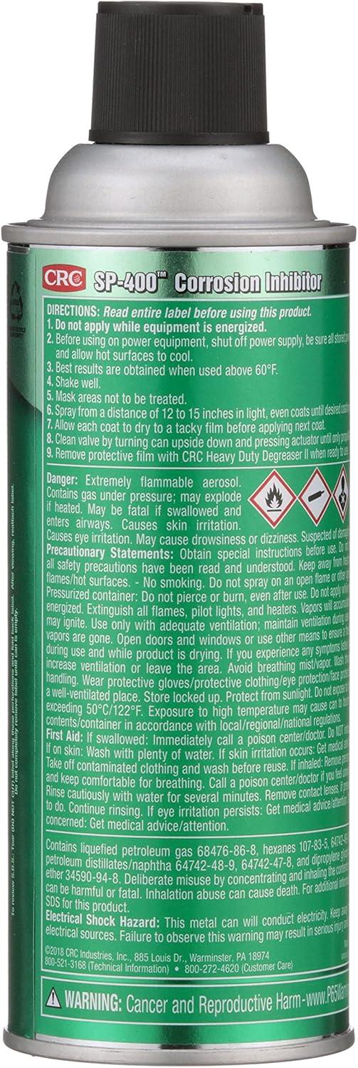 image:imageCRC Sp400 Corrosion Inhibitor 10 Wt Oz Seals Out Moisture Completely For All Bare Metals LongTerm IndoorOutdoor Protection NSF H2 Registered Aerosol Spray1 Pack