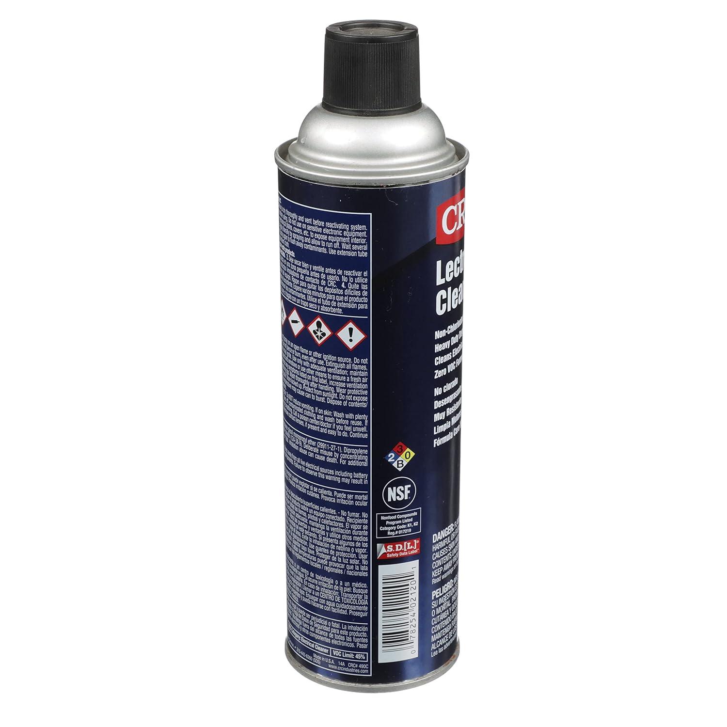 image:imageCRC2120 Lectra Clean II NonChlorinated Heavy Duty Liquid Degreaser 15 oz Aerosol Can Clear1 Pack
