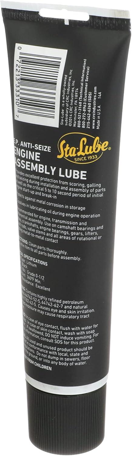 image:imageStaLube Extreme Pressure Engine Assembly Lube SL333110 Wt Oz Tube Anti Seize Lube10 Oz