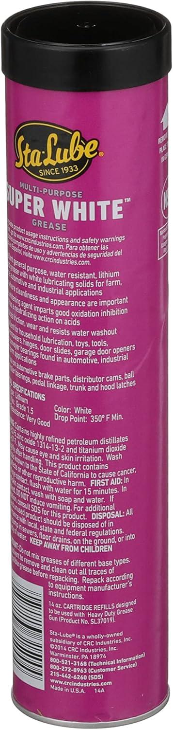 image:imageStaLube Super White MultiPurpose Lithium Grease SL315114 Wt Oz Can Durable MultiPurpose GreaseCartridge