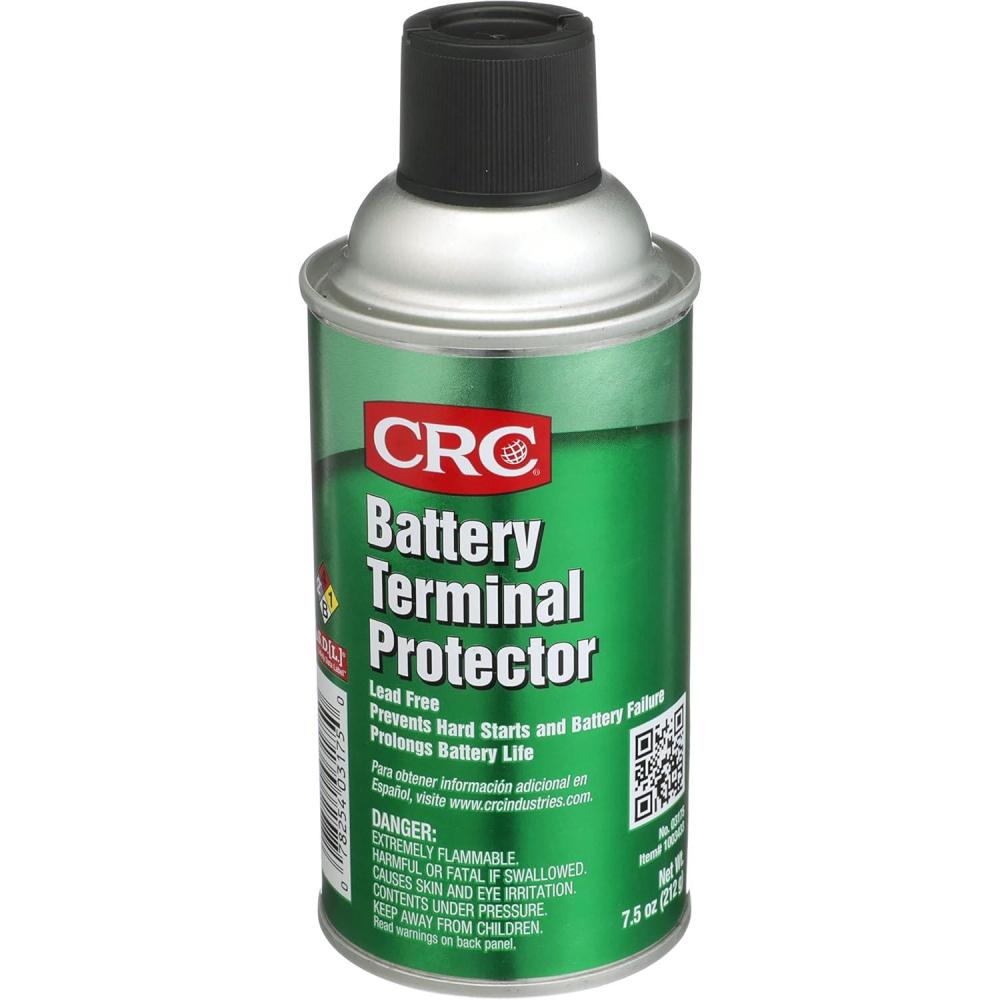 image:imageCRC Battery Terminal Protector 75 Wt Oz LeadFree Enhances Battery Life Prevents CorrosionRelated Leakage Aerosol Spray1 Pack
