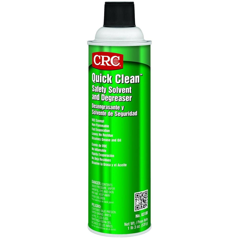 image:imageCRC Quick Clean Safety Solvent and Degreaser 03180 19 WT OZ Clear Aerosol Cleaner Industrial Cleaners and Degreasers19 Ounce Pack of 12