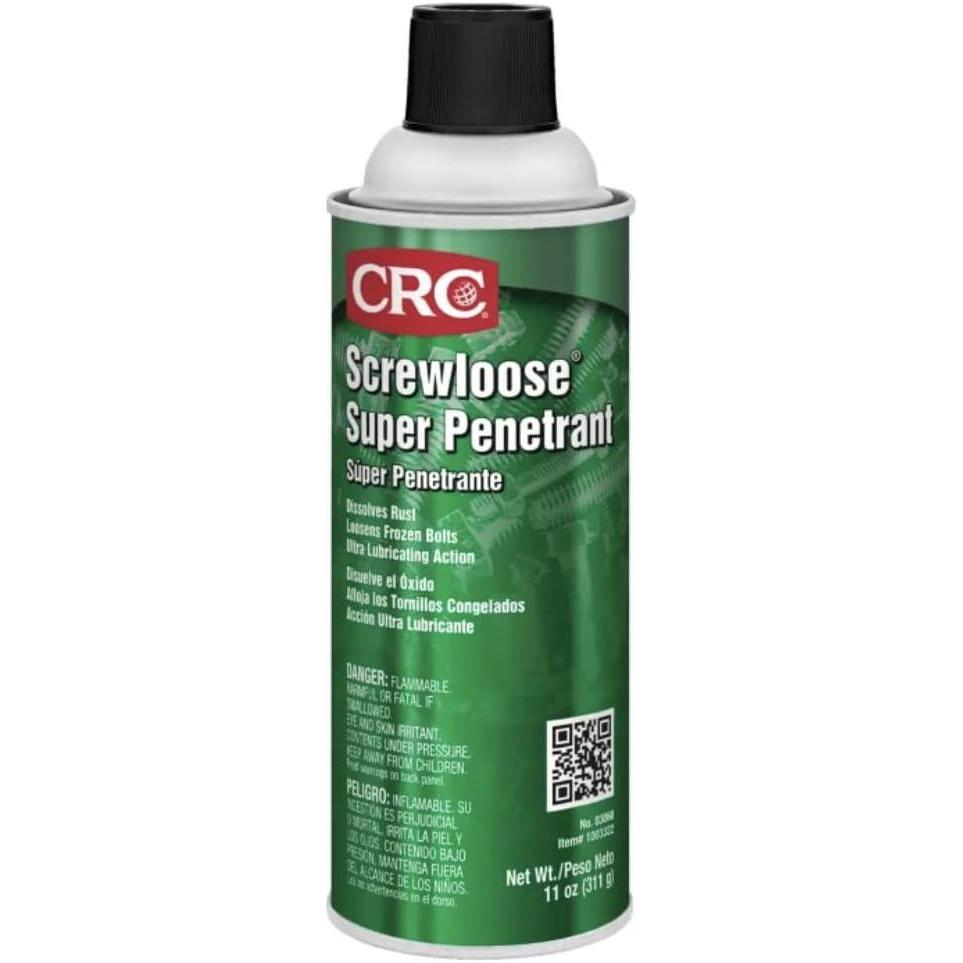 image:imageCRC Screwloose Super Penetrant 03060 11 WT OZ Plastic Safe Aerosol for Corroded Fasteners Seized Mechanical Components11 oz