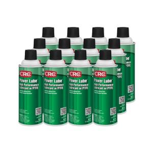 image:imageCRC Power Lube Industrial High Performance Lubricant With PTFE 11 Wt Oz High Performance Aerosol Lubricant SprayLubricant Pack of 12